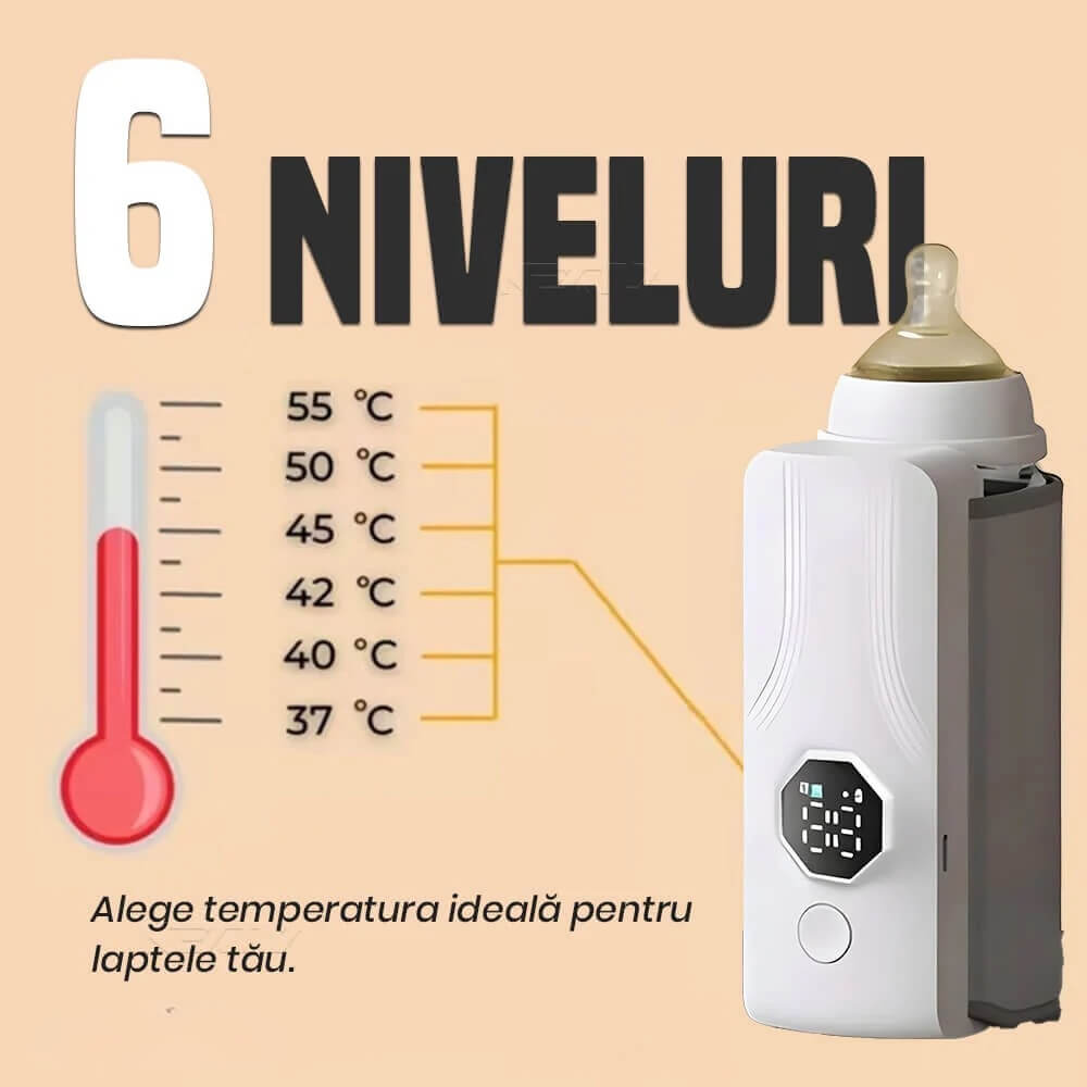Incalzitor de biberoane - 6 niveluri de temperatura