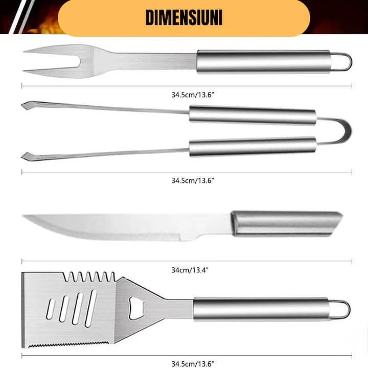Set de 5 intrumente pentru gratar