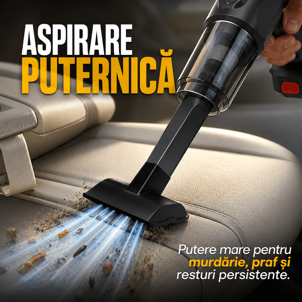 Aspirator Portabil Multifuncțional 4-în-1, Auto și Casă, cu Accesorii