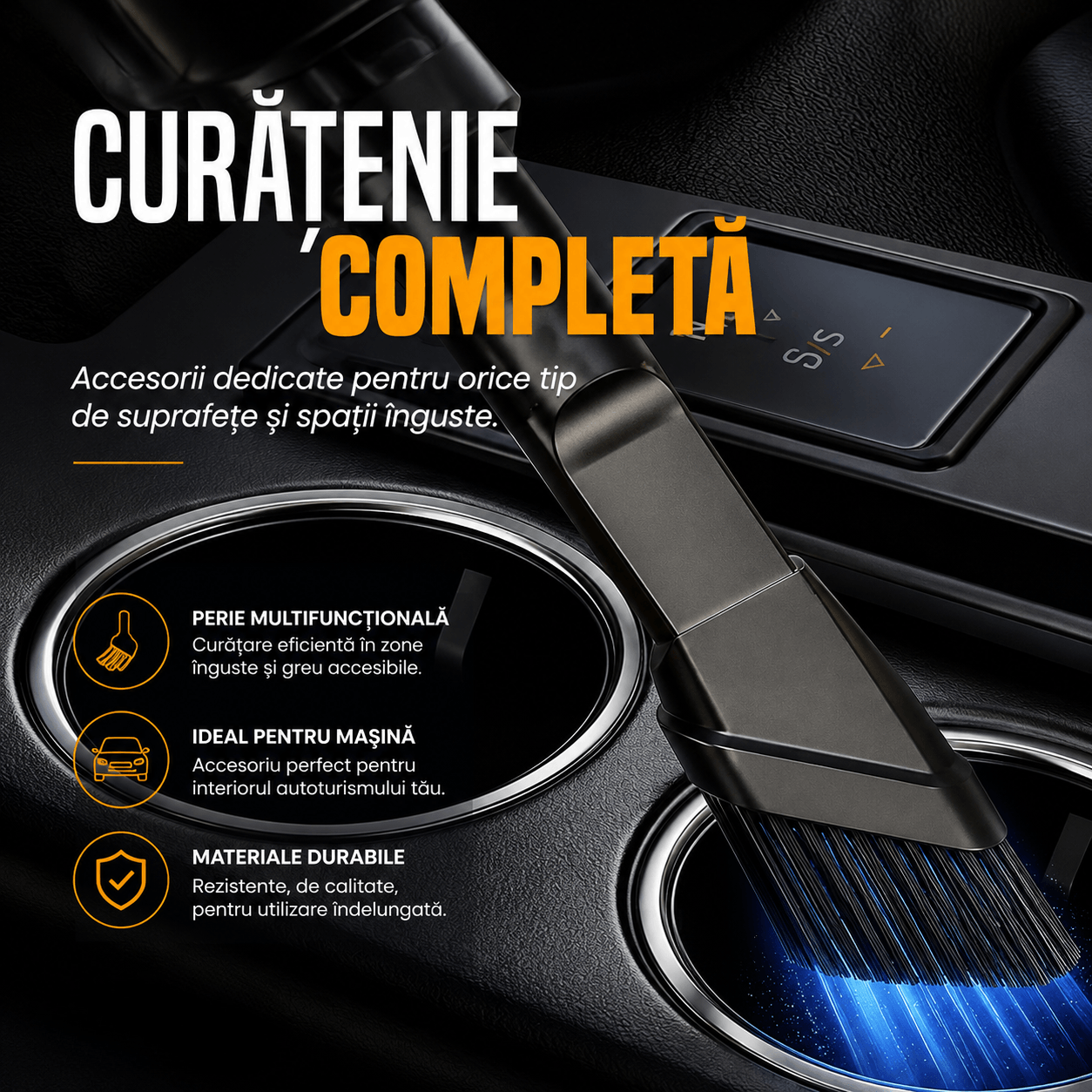 Aspirator Portabil Multifuncțional 4-în-1, Auto și Casă, cu Accesorii