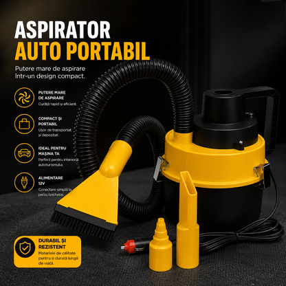 Aspirator Auto Portabi - Alimentare bricheta auto 12 V