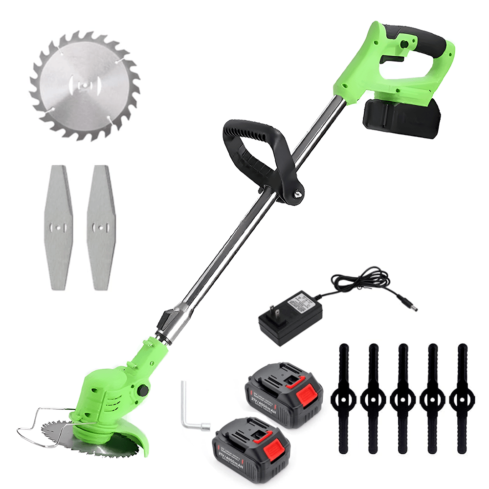 Motocoasă Electrică 48V cu 2 Acumulatori, 3 Lame