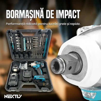 Set masina de gaurit si insurubat cu impact - 48V, 4500rpm, 330Nm
