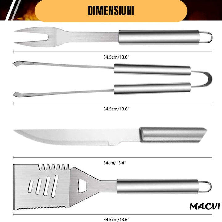 Set de 5 intrumente pentru gratar