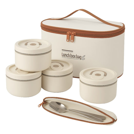 Caserole termice pentru mancare cu geanta si tacamuri