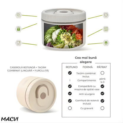 Caserole termice pentru mancare cu geanta si tacamuri